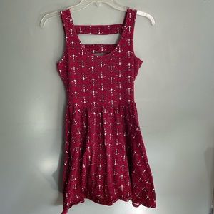 Hot Topic Red Anchor Dress